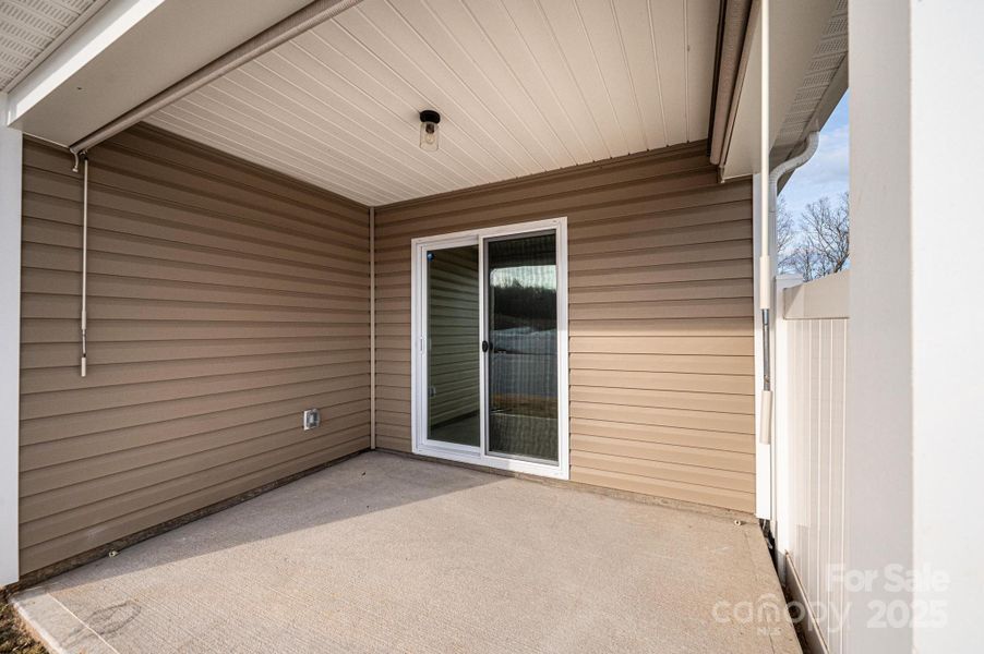 Exterior details and patio area of a home in Villages of Maiden, Maiden (Image 3). Exterior details and patio area of a home in Villages of Maiden, Maiden (Image 3).