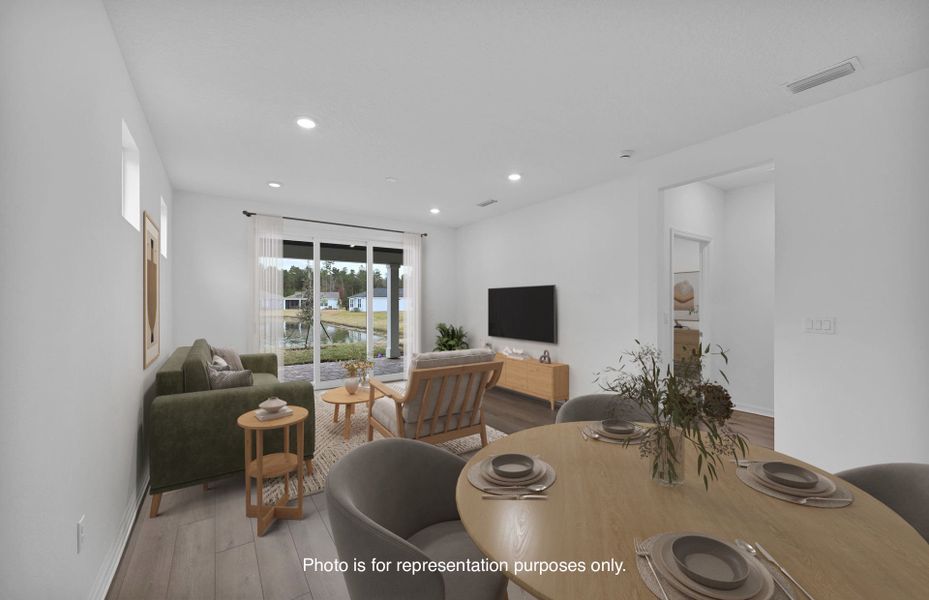 Furnished interior view inside a new home in Del Webb Wildlight, Wildlight (Image 16).