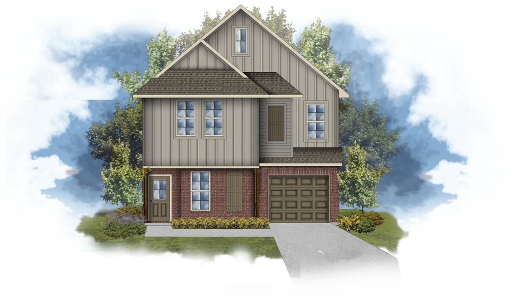 Architectural rendering of home exteriors planned for Hickory Cove in Burns, TN (Image 11).