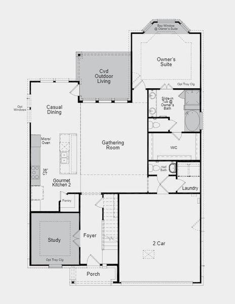 Structural options include: 4 bedroom , bath 3, gourmet kitchen 2, 8' interior doors, and raised ceiling at entry and living.