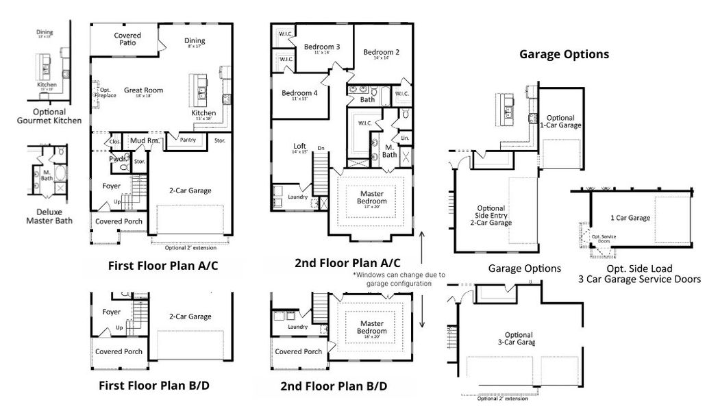 2D floor plan layout for the Brewster by Center Park Homes in Central Estates, Summerville, SC (Image 7).