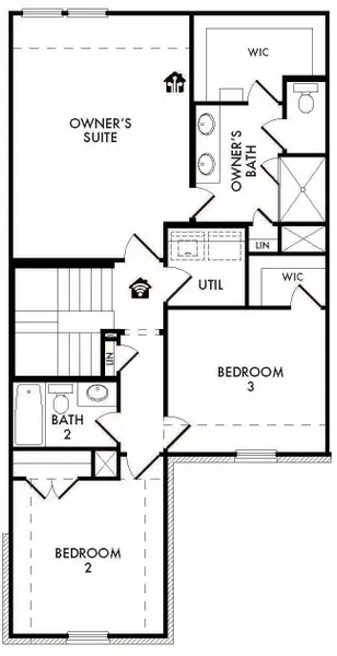 2D floor plan layout of this home in Timber Ridge, Corinth, TX (Image 3).
