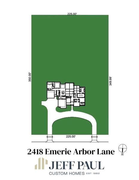 Site plan illustrating the home’s placement on the lot.