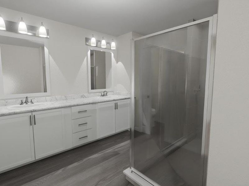 Your suite is complete with a private en-suite bath (Artist`s rendering) Your suite is complete with a private en-suite bath (Artist`s rendering)