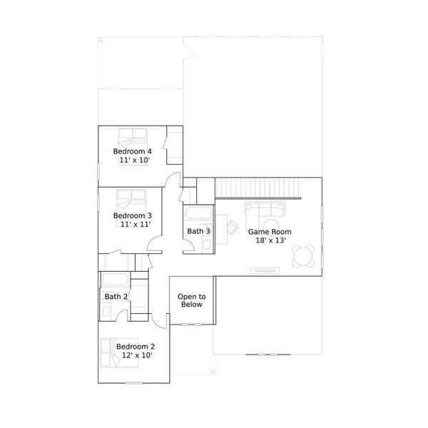 2D floor plan layout of this home in Cypress Green, Hockley, TX (Image 3). 2D floor plan layout of this home in Cypress Green, Hockley, TX (Image 3).
