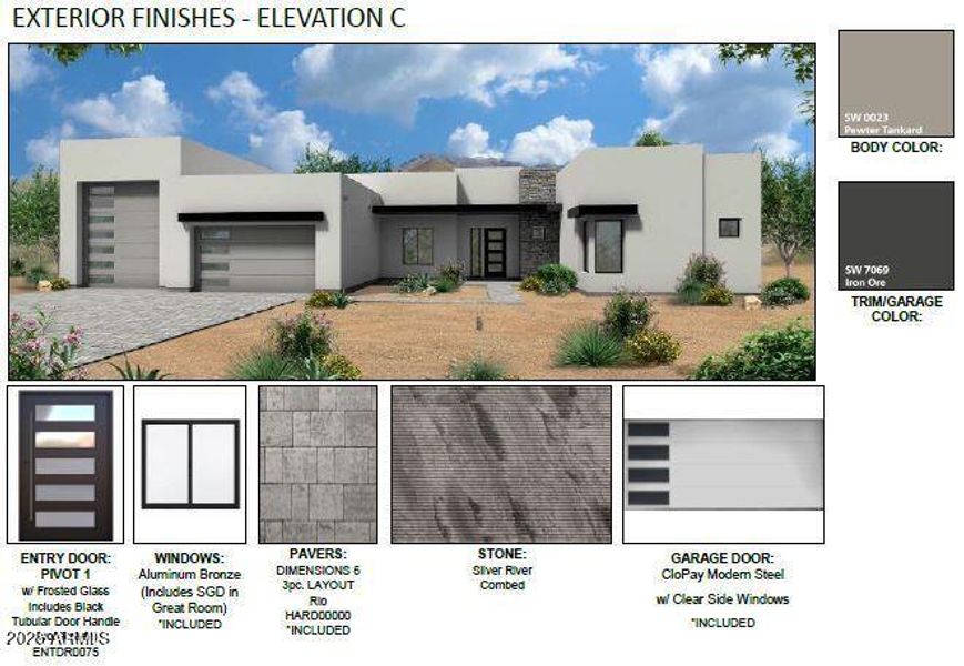 Exterior Finishes Elevation C Exterior Finishes Elevation C
