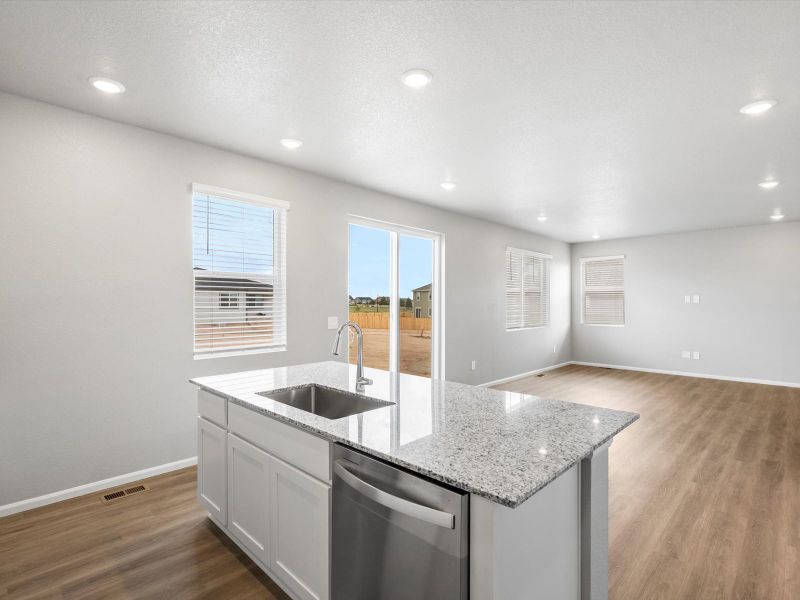 Furnished interior view inside a new home in Revere at Johnstown, Johnstown (Image 4).