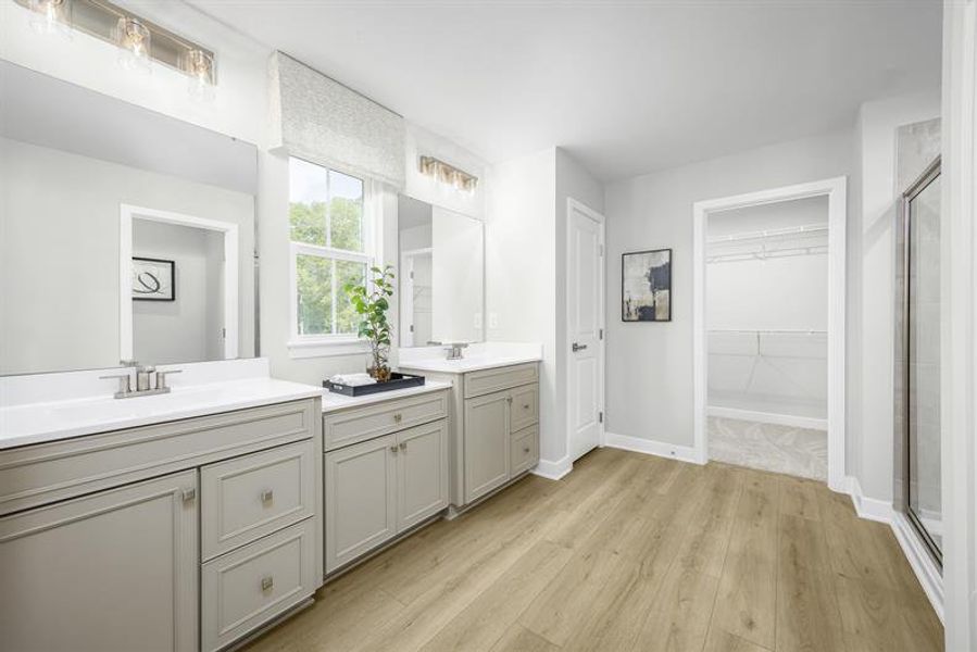 Representative furnished interior of a home built from the Hudson by Ryan Homes in Stillwood Farms, Easley (Image 37).