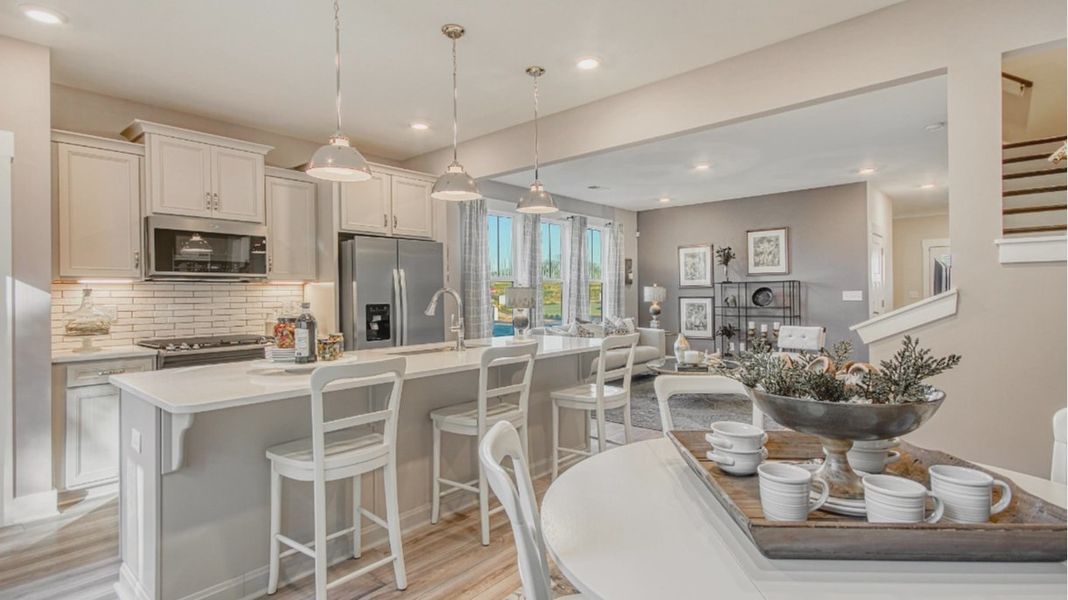 Furnished interior view inside a new home in Sidney Creek Townhomes, Zebulon (Image 8).