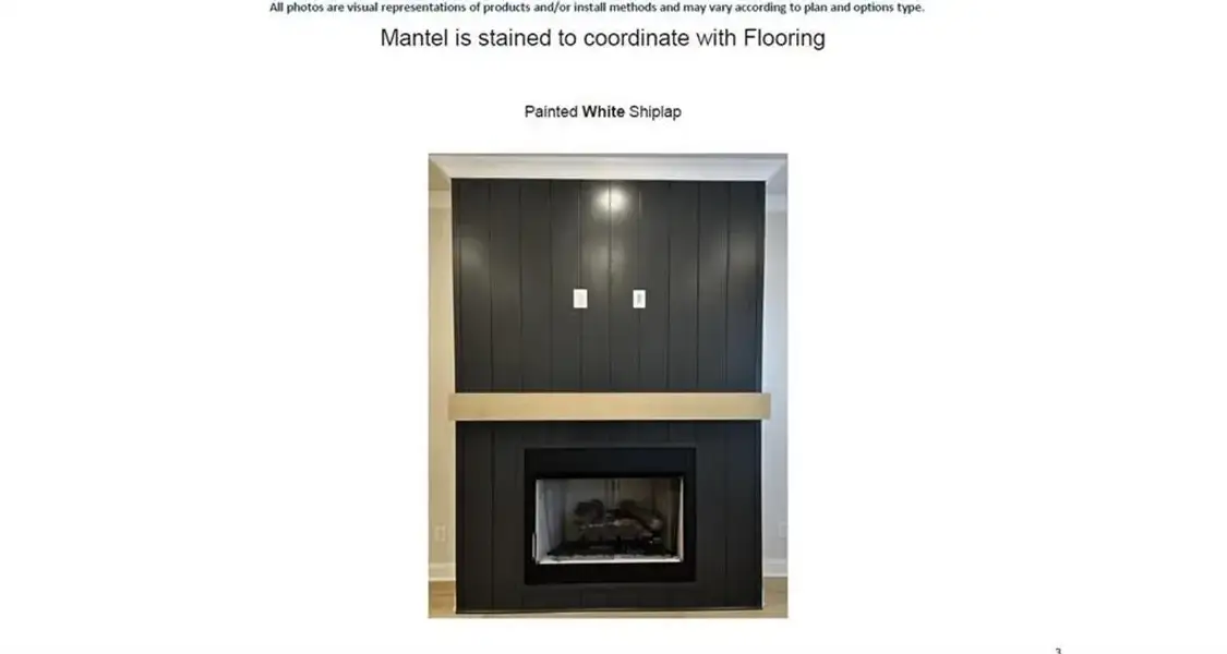 Show stopping fireplace surround painted Extra White to match the home's trim Show stopping fireplace surround painted Extra White to match the home's trim