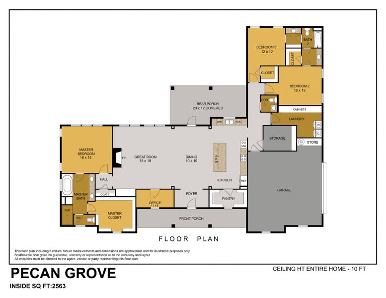 2D floor plan layout for the Pecan Grove by Trinity Classic Homes in The Reserve at Shadle, Poolville, TX (Image 4). 2D floor plan layout for the Pecan Grove by Trinity Classic Homes in The Reserve at Shadle, Poolville, TX (Image 4).