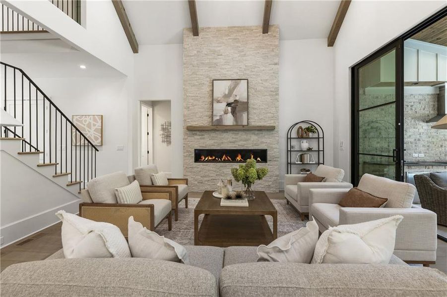 Furnished interior view inside a new home in , Atlanta (Image 14). Furnished interior view inside a new home in , Atlanta (Image 14).