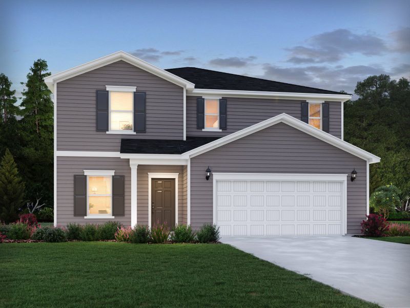 Representative exterior photo of a completed home built from the Dakota by Meritage Homes in Creek Ridge - Signature Collection, Spartanburg, SC (Image 1). Representative exterior photo of a completed home built from the Dakota by Meritage Homes in Creek Ridge - Signature Collection, Spartanburg, SC (Image 1).