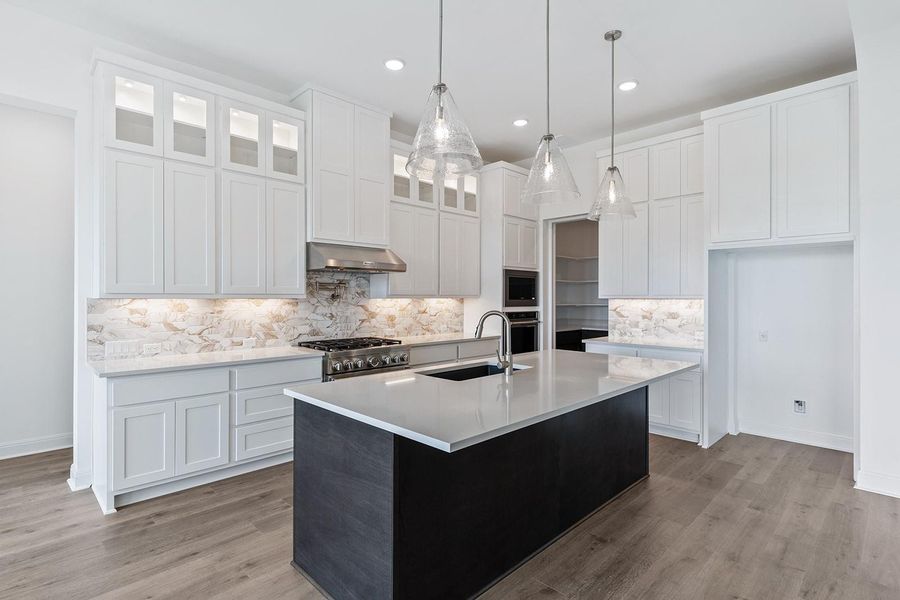 Furnished interior view inside a new home in Lariat - 80', Liberty Hill (Image 6). Furnished interior view inside a new home in Lariat - 80', Liberty Hill (Image 6).