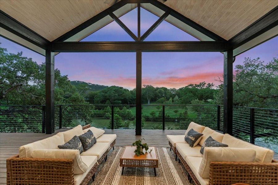 Exterior details and patio area of a home in , Wimberley (Image 19).