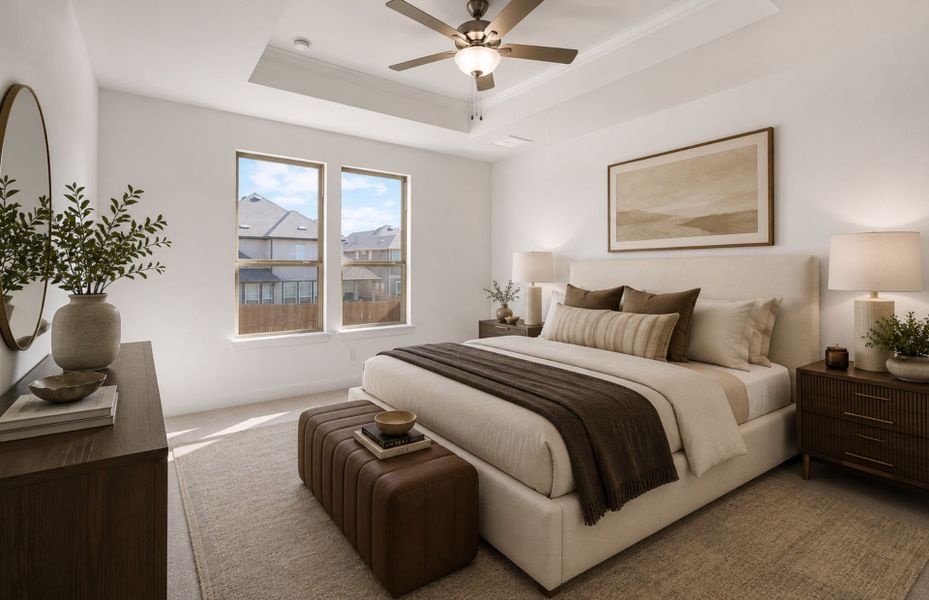 Furnished interior view inside a new home in Saddleback at Santa Rita Ranch, Liberty Hill (Image 6). Furnished interior view inside a new home in Saddleback at Santa Rita Ranch, Liberty Hill (Image 6).