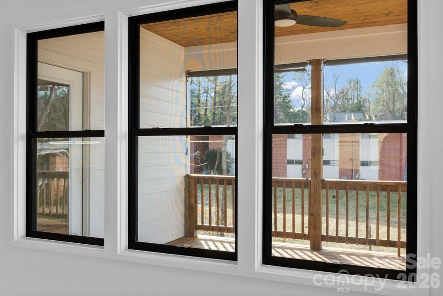 Exterior details and patio area of a home in , Asheville (Image 18).