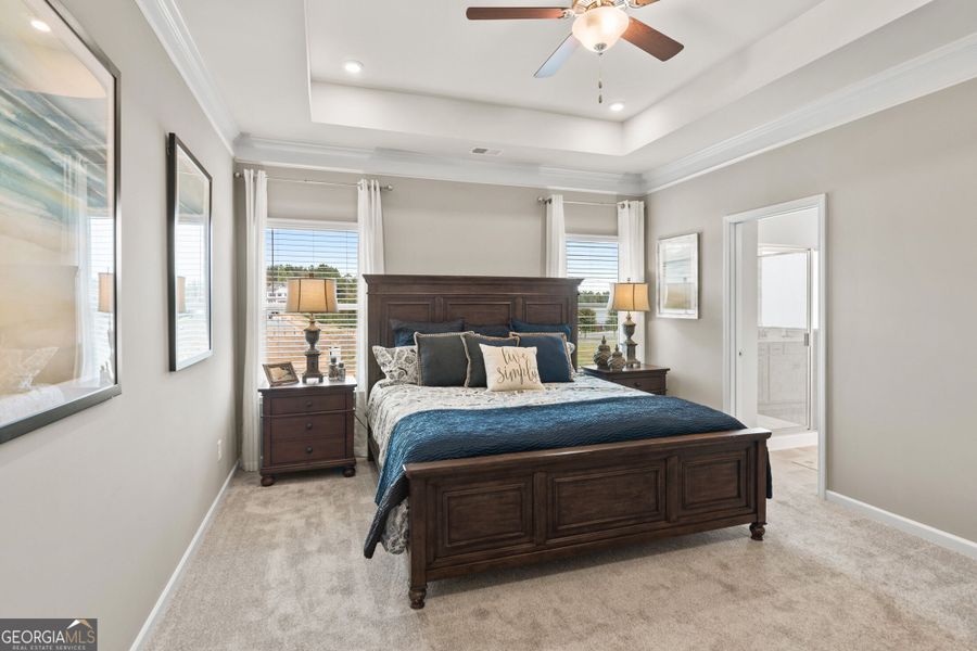 Furnished interior view inside a new home in Bryson Farms, Byron (Image 26).