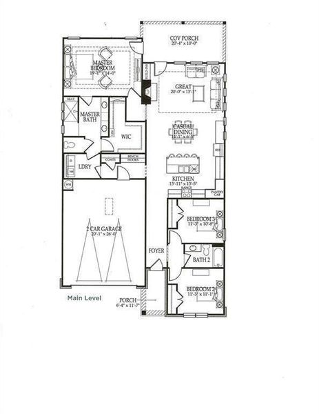 2D floor plan layout of this home in , Gainesville, GA (Image 3).