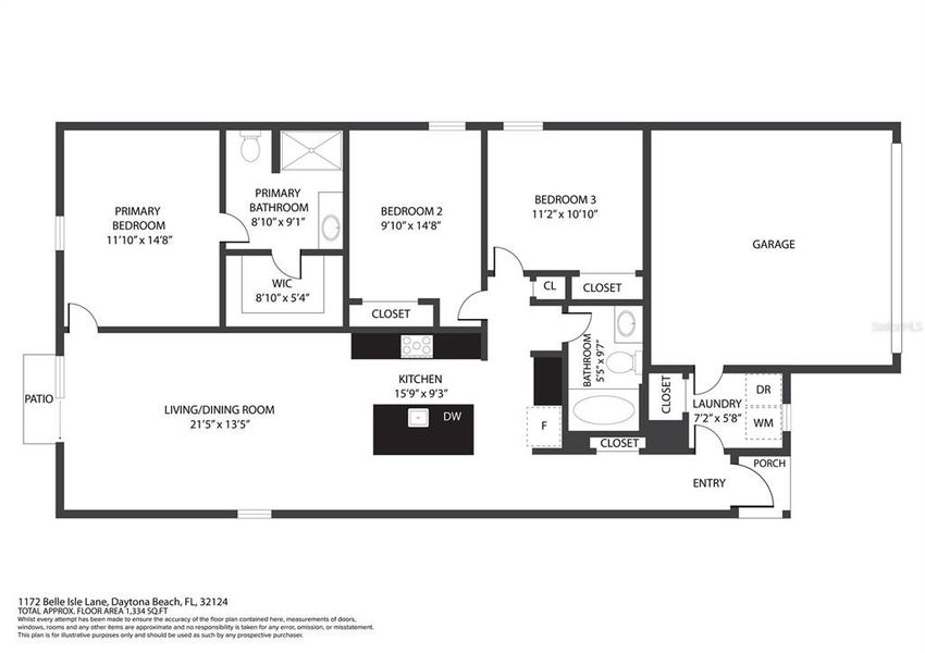 2D floor plan layout of this home in , Daytona Beach, FL (Image 5).