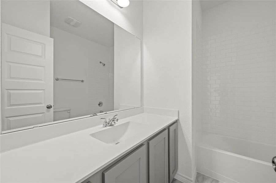 Furnished interior view inside a new home in Baker Farms, Cleburne (Image 9). Furnished interior view inside a new home in Baker Farms, Cleburne (Image 9).