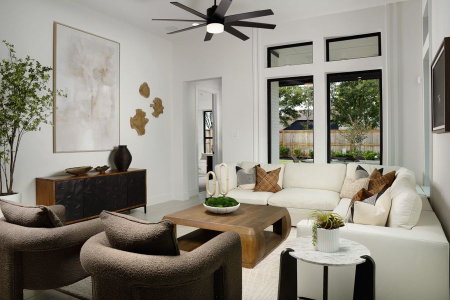 Representative furnished interior of a home built from the Bristol by Beazer Homes in Elyson, Katy (Image 5). Representative furnished interior of a home built from the Bristol by Beazer Homes in Elyson, Katy (Image 5).