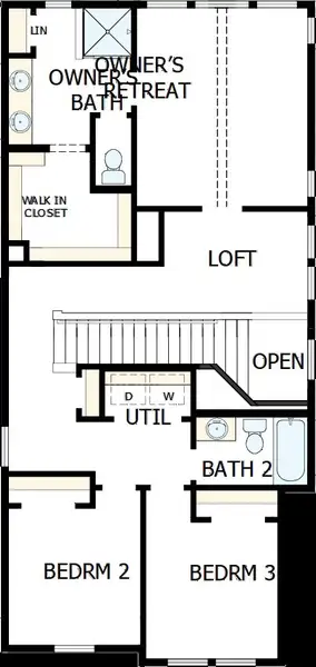 2D floor plan layout of this home in Double Creek Crossing – City Home Series, Round Rock, TX (Image 3). 2D floor plan layout of this home in Double Creek Crossing – City Home Series, Round Rock, TX (Image 3).