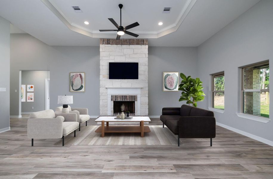 Virtually staged Sample of room