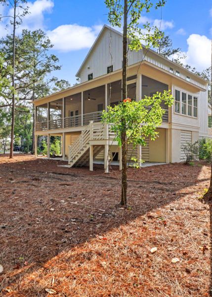 Exterior details and patio area of a home in The Preserve at Pennys Creek, Johns Island (Image 3).