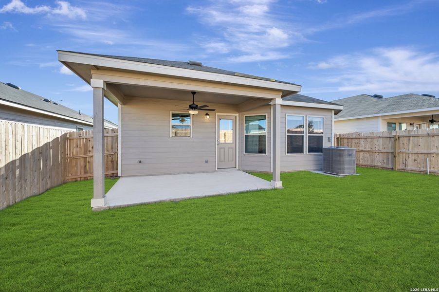 Exterior details and patio area of a home in Park Place, New Braunfels (Image 4).