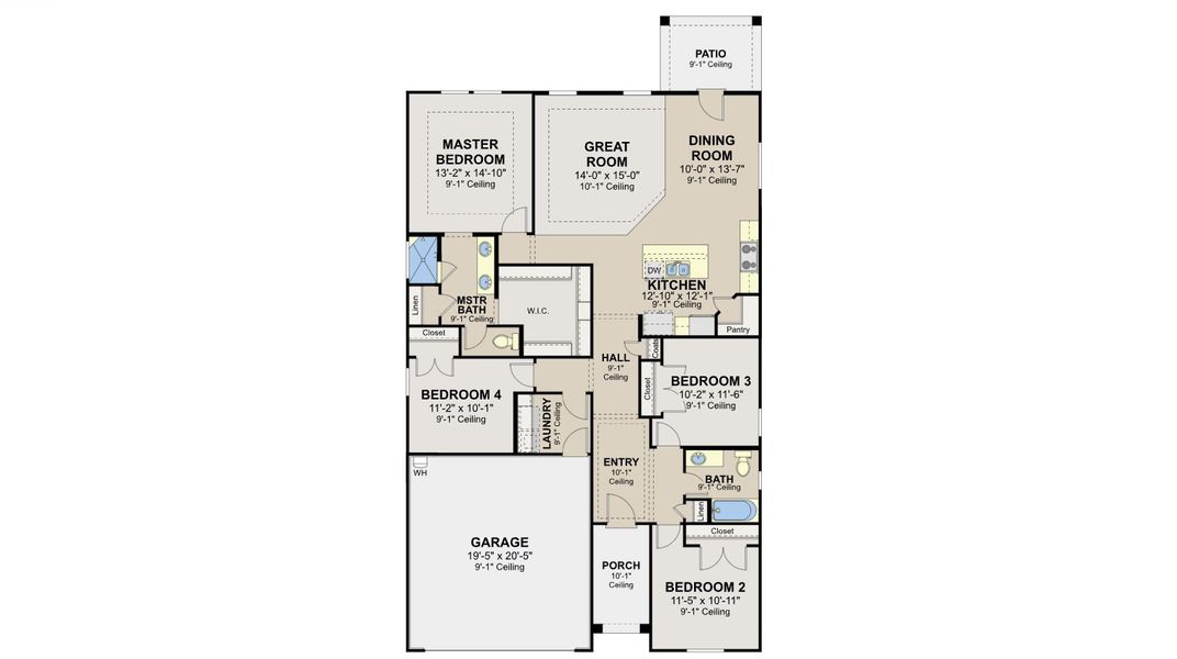 2D floor plan layout for the Valencia by Hakes Brothers in La Cima, San Marcos, TX (Image 3). 2D floor plan layout for the Valencia by Hakes Brothers in La Cima, San Marcos, TX (Image 3).