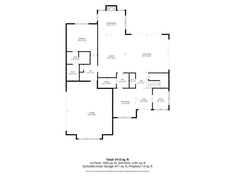 2D floor plan layout of this home in , Dawsonville, GA (Image 5).