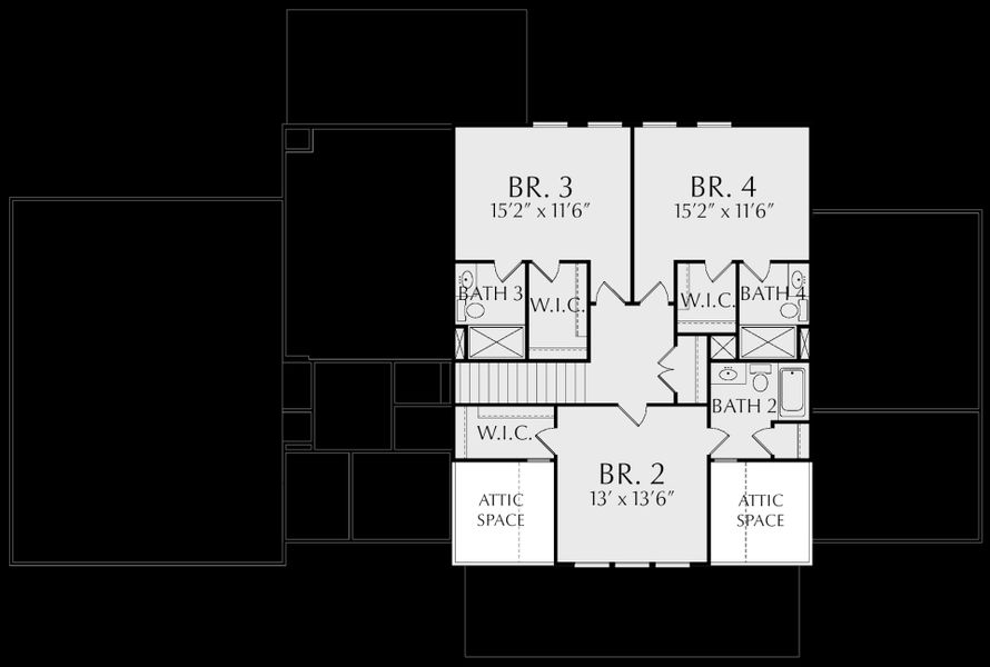 2D floor plan layout for the Jack by KM Homes in Glory Meadows, Gainesville, GA (Image 4).