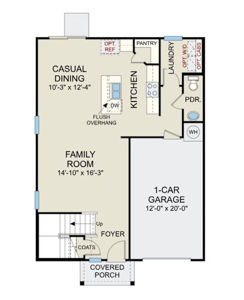 2D floor plan layout for the Engage - Single Family Homes by Dream Finders Homes in Stout Cottages, Dunn, NC (Image 3). 2D floor plan layout for the Engage - Single Family Homes by Dream Finders Homes in Stout Cottages, Dunn, NC (Image 3).