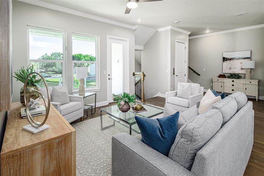 Furnished interior view inside a new home in , Tampa (Image 23). Furnished interior view inside a new home in , Tampa (Image 23).