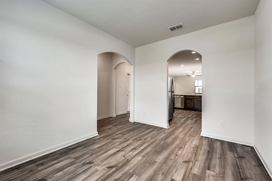 Dining room featuring wood-style flooring