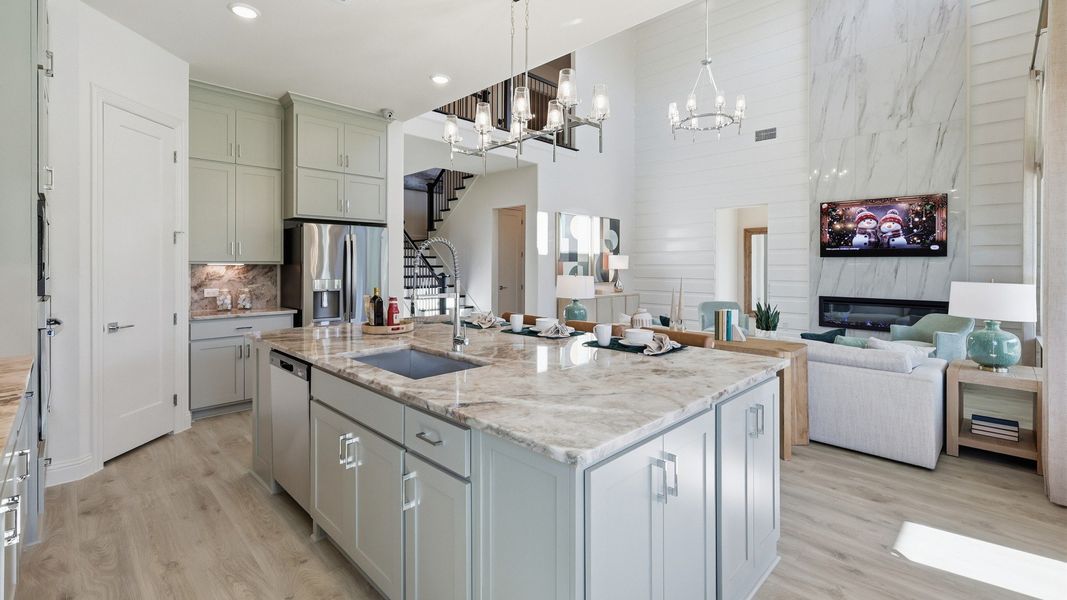 Representative furnished interior of a home built from the Dartmouth by Brightland Homes in Anna Ranch, Anna (Image 12).