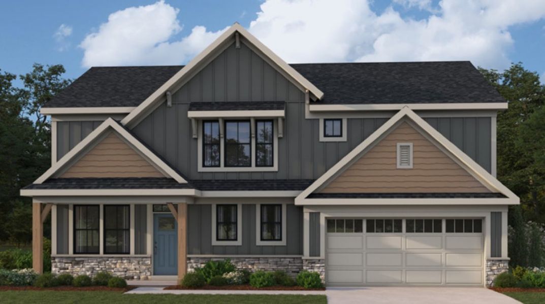 Representative exterior photo of a completed home built from the Wyatt by Fischer Homes in Breakfast Point East, Panama City Beach, FL (Image 5).