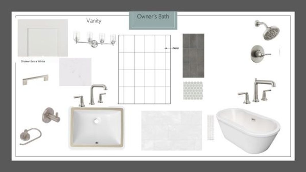 Sample of building materials used in homes in Rio Vista at Kelly Ranch, Aledo (Image 26).
