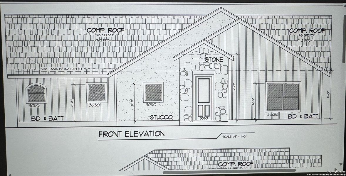 Exterior rendering of this home design in , Spring Branch, TX (Image 1). Exterior rendering of this home design in , Spring Branch, TX (Image 1).