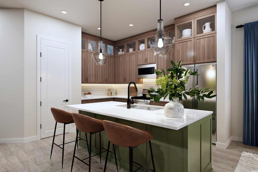 Representative furnished interior of a home built from the The Cassia by David Weekley Homes in Brookewater - Terrace Collection, Rosenberg (Image 5).