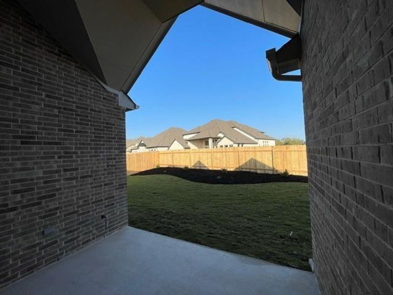 Covered patio left