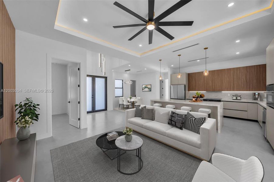 Furnished interior view inside a new home in , Cape Coral (Image 9).