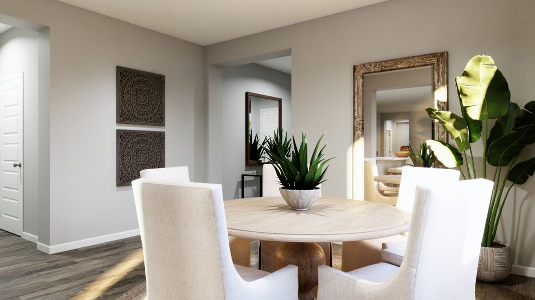 Representative furnished interior of a home built from the The Emilia by Legend Homes in Rocky Creek Crossing, Crowley (Image 8).