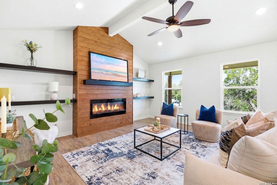 Furnished interior view inside a new home in , Fischer (Image 11).