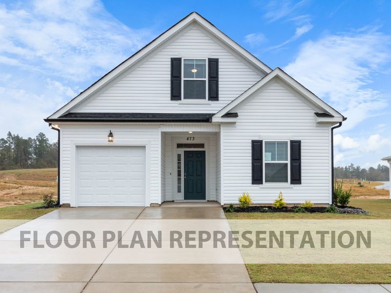 1570 Floor Plan Representation - Front Exterior Elevation A 1570 Floor Plan Representation - Front Exterior Elevation A