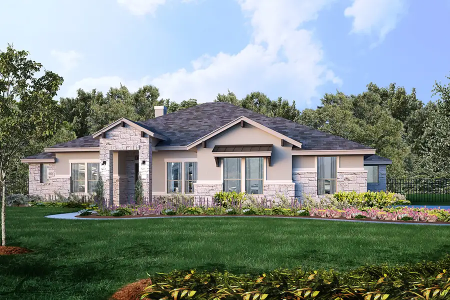 Front exterior of a home in the Burnet Hilltop Estates community, located in Cedar Park, TX (Image 13).