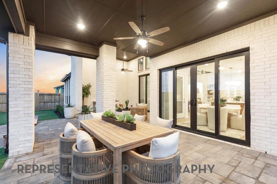Exterior details and patio area of a home in Walsh, Aledo (Image 2).