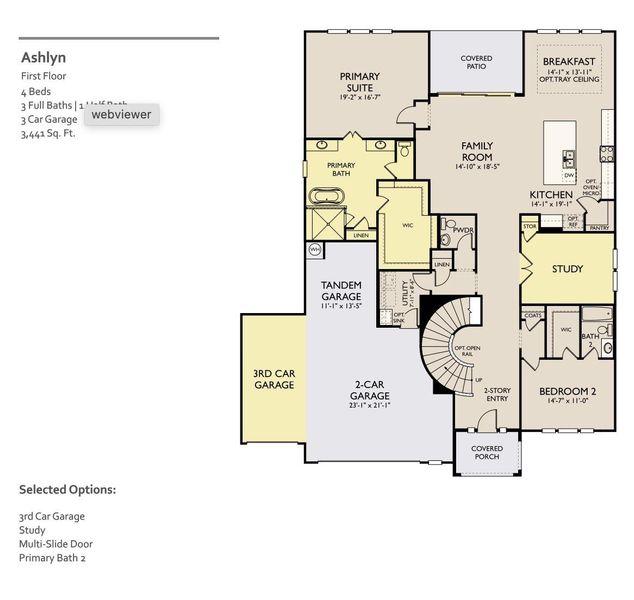 2D floor plan layout of this home in Provence 70s, Austin, TX (Image 3).