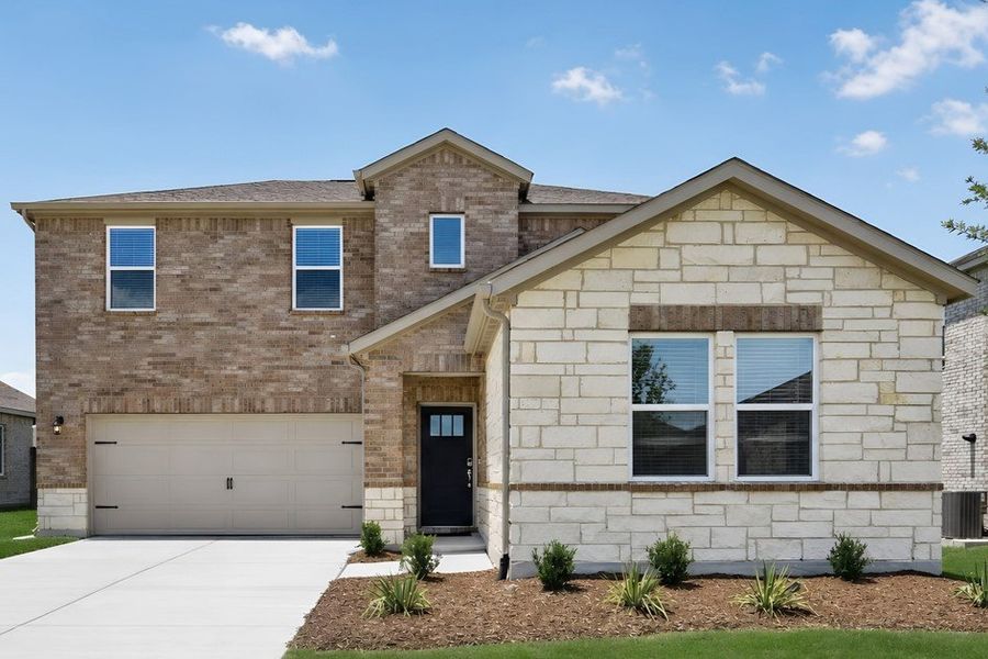 Representative exterior photo of a completed home built from the Georgetown by Taylor Morrison in Parks at Foster Crossing, Anna, TX (Image 21).